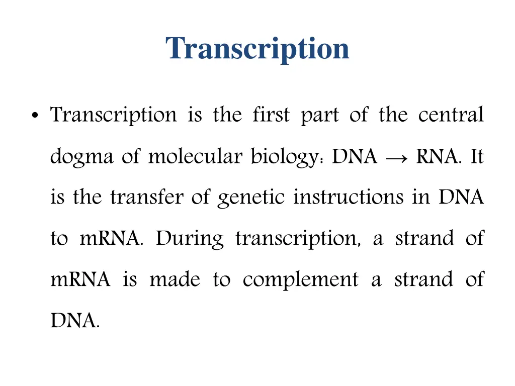 transcription