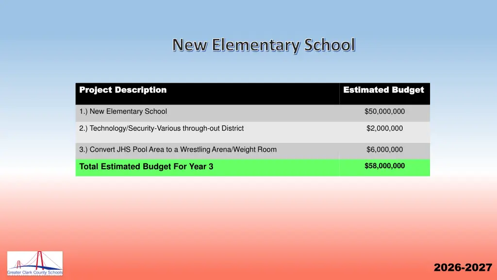 new elementary school