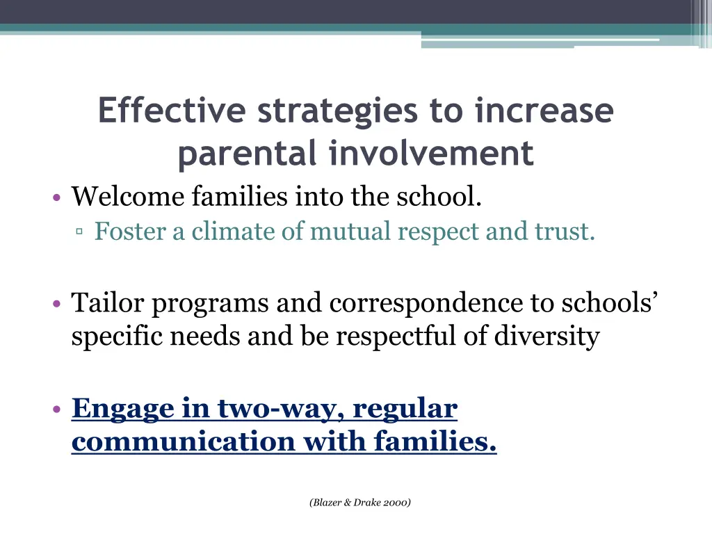 effective strategies to increase parental
