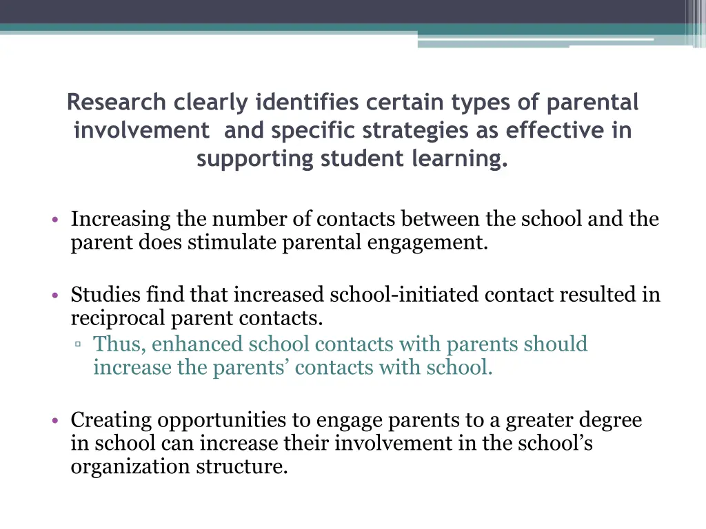 research clearly identifies certain types