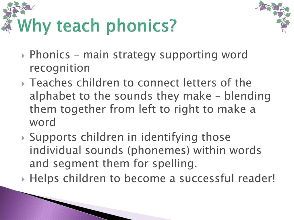 phonics main strategy supporting word recognition