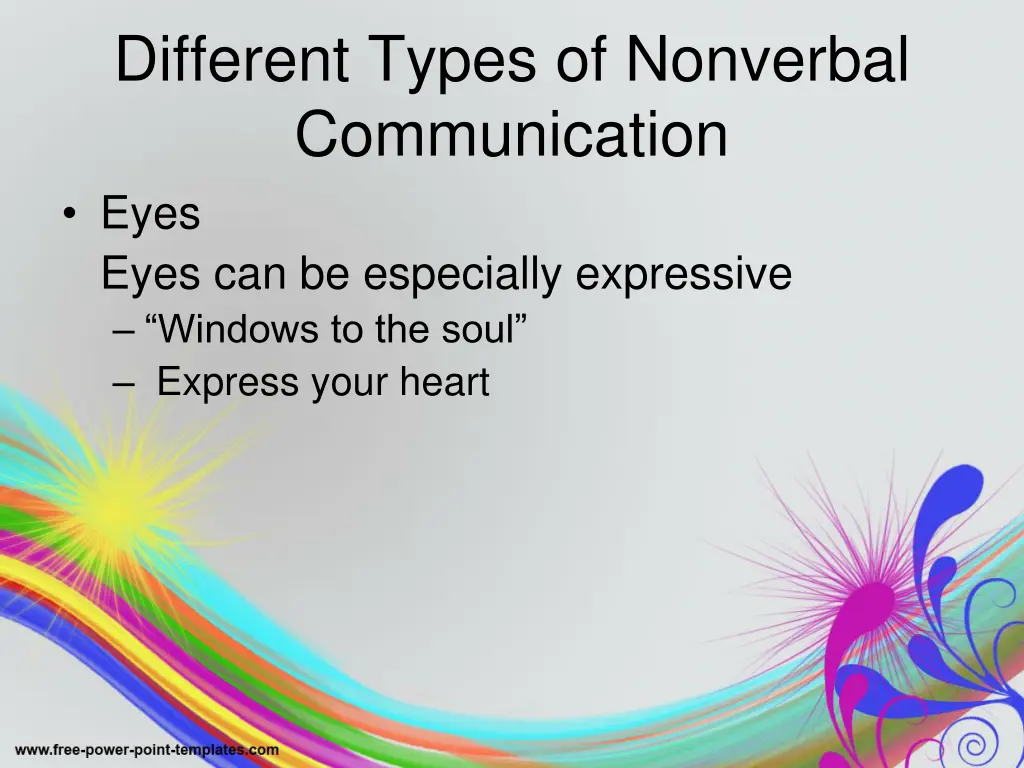 different types of nonverbal communication eyes