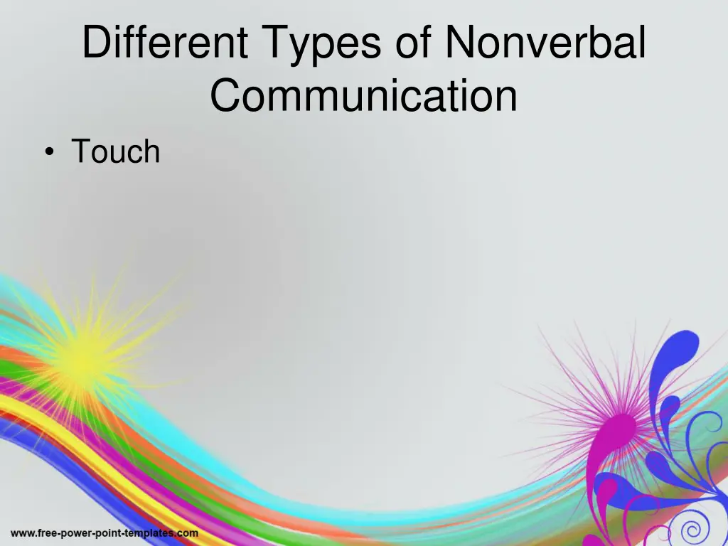 different types of nonverbal communication touch