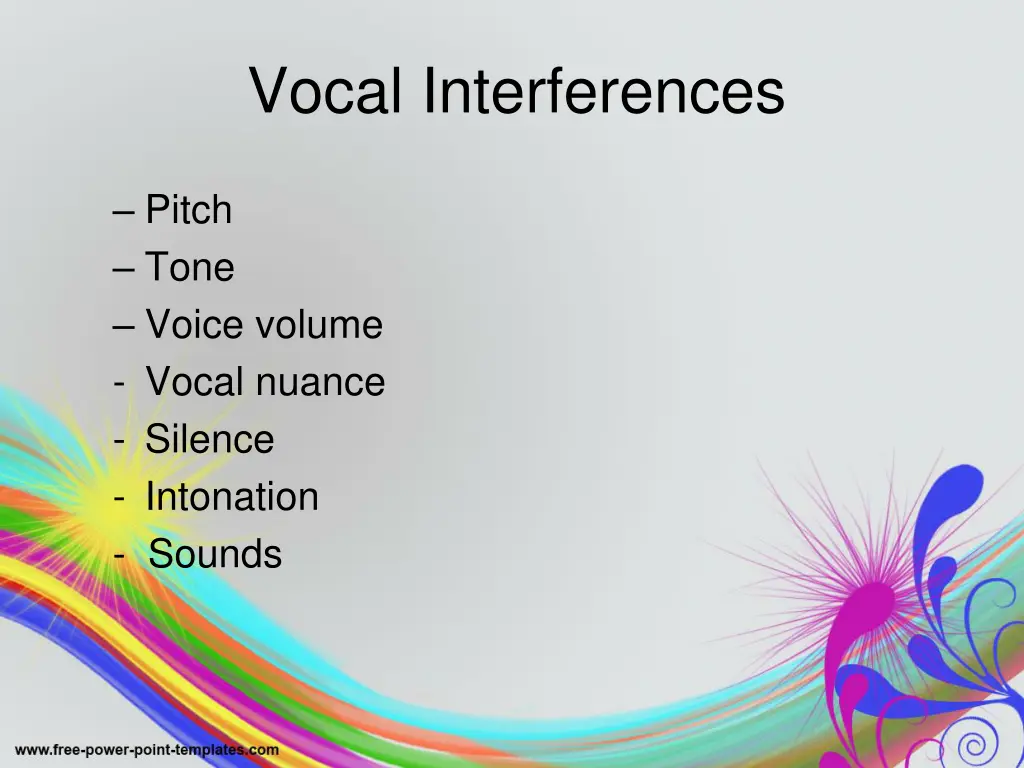 vocal interferences