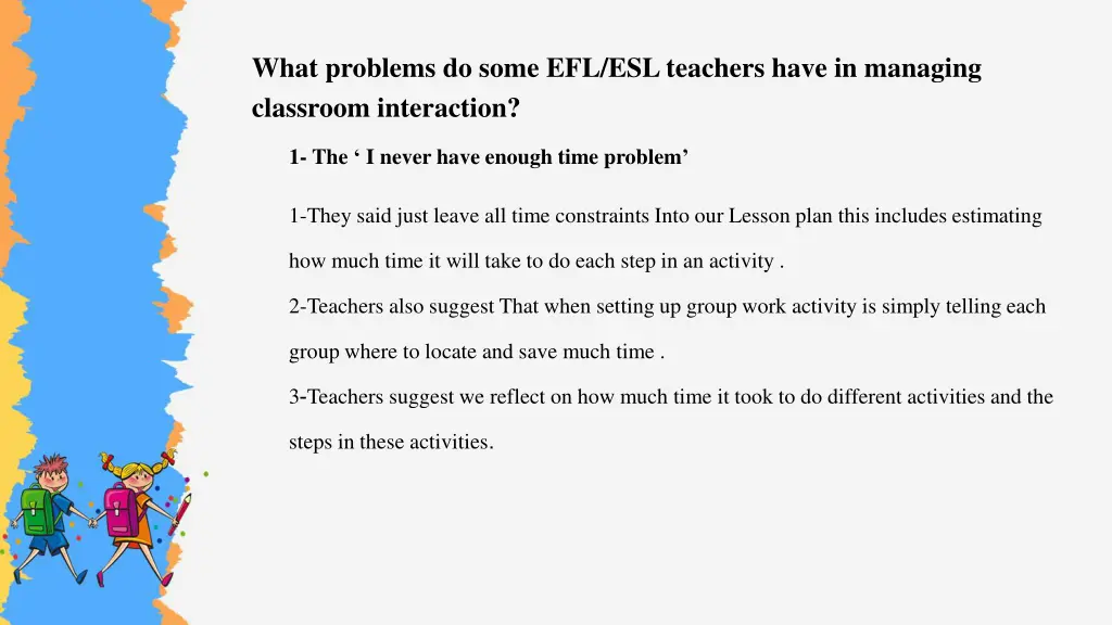 what problems do some efl esl teachers have