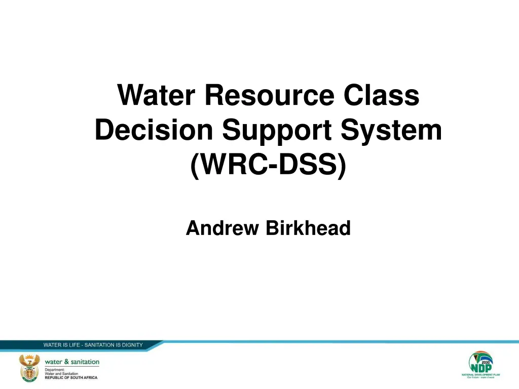 water resource class decision support system