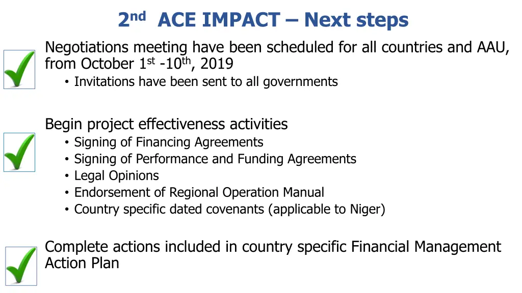 2 nd ace impact next steps negotiations meeting