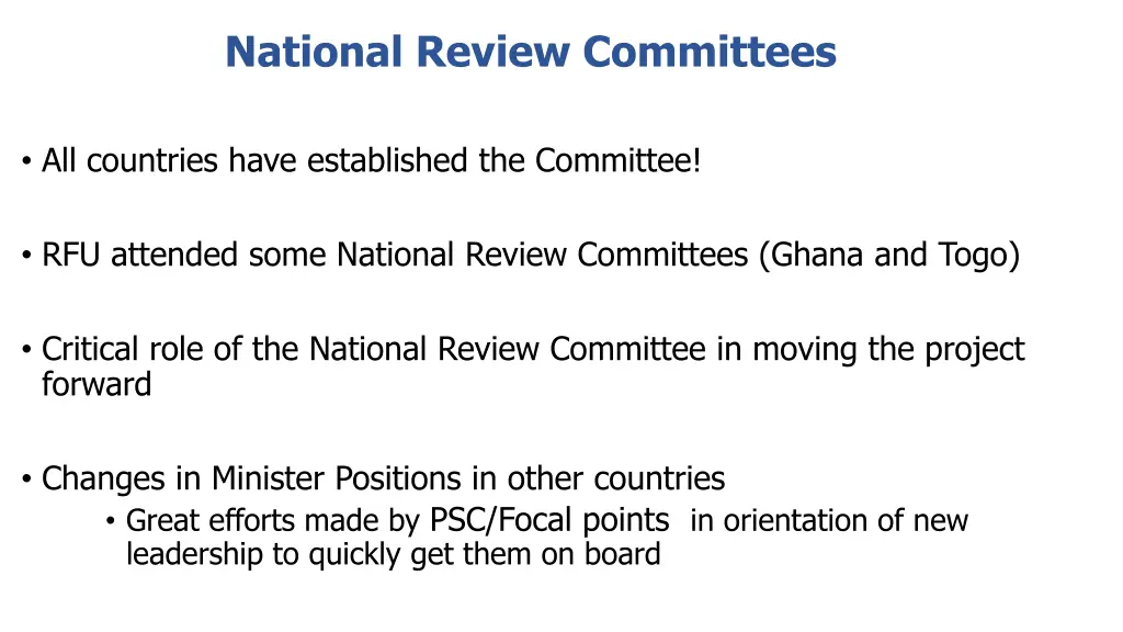 national review committees
