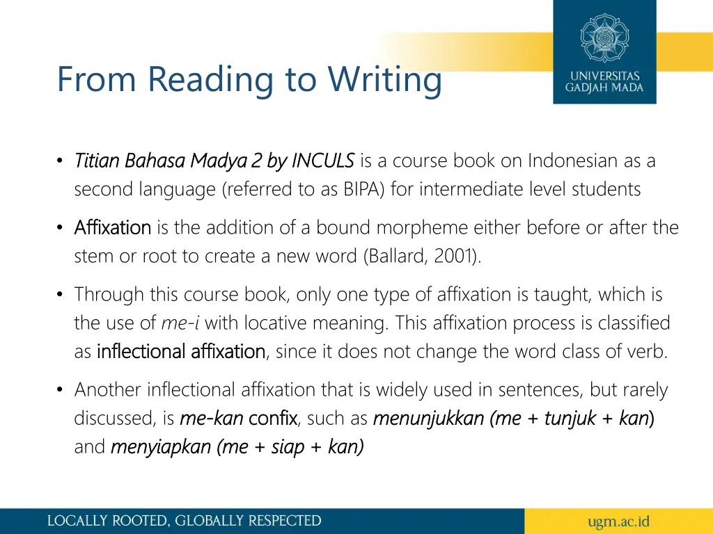 from reading to writing