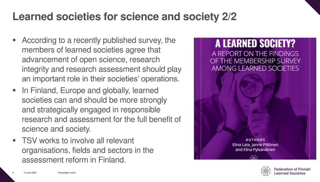 learned societies for science and society 2 2