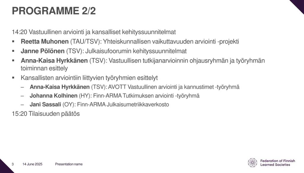 programme 2 2