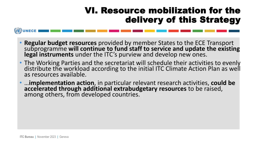 vi resource mobilization for the vi resource