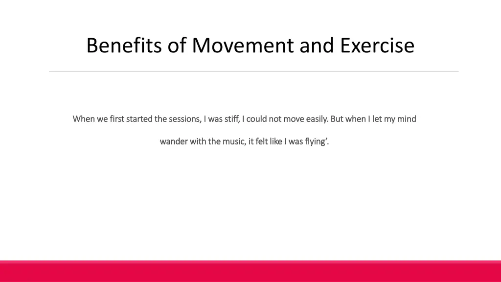 benefits of movement and exercise