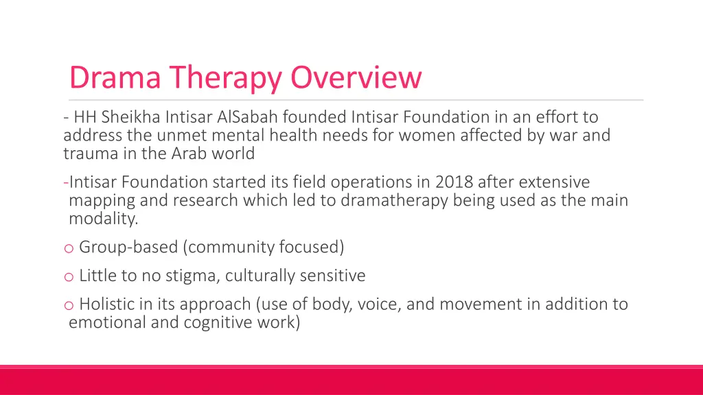 drama therapy overview