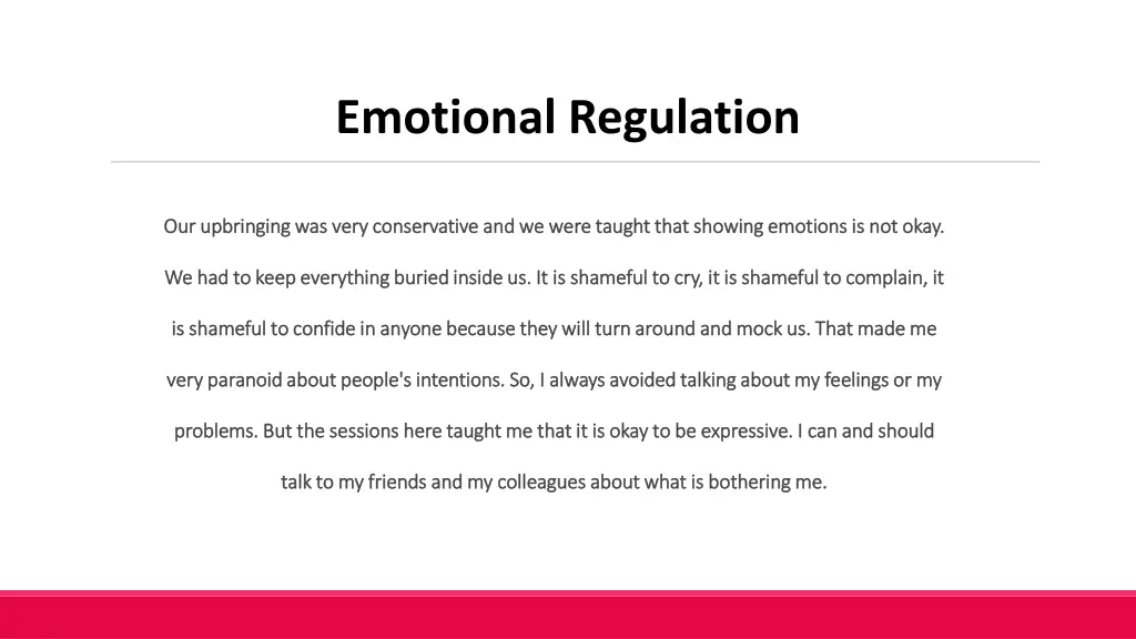 emotional regulation 1