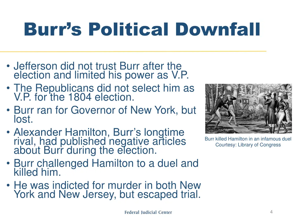 burr s political downfall