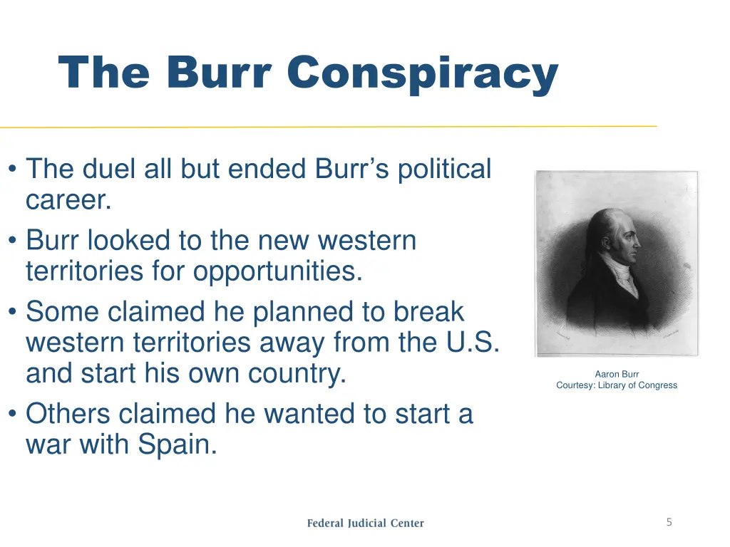 the burr conspiracy