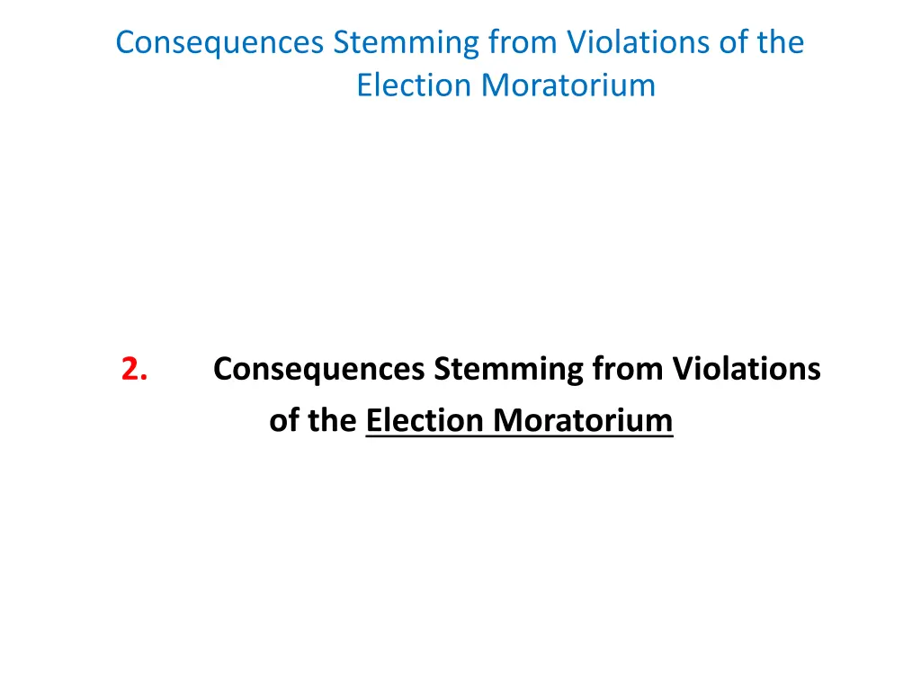 consequences stemming from violations