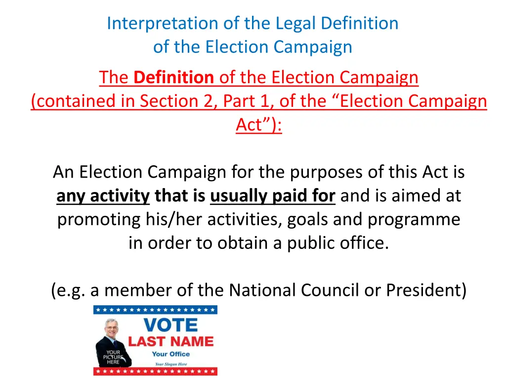 interpretation of the legal definition 2