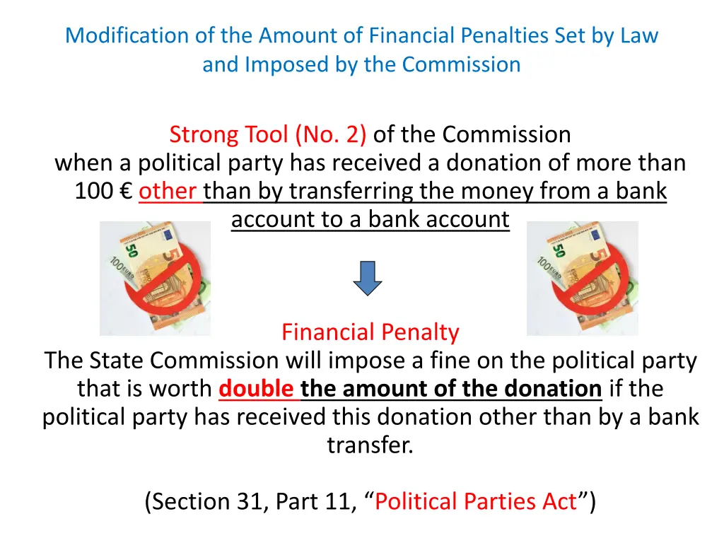 modification of the amount of financial penalties 1
