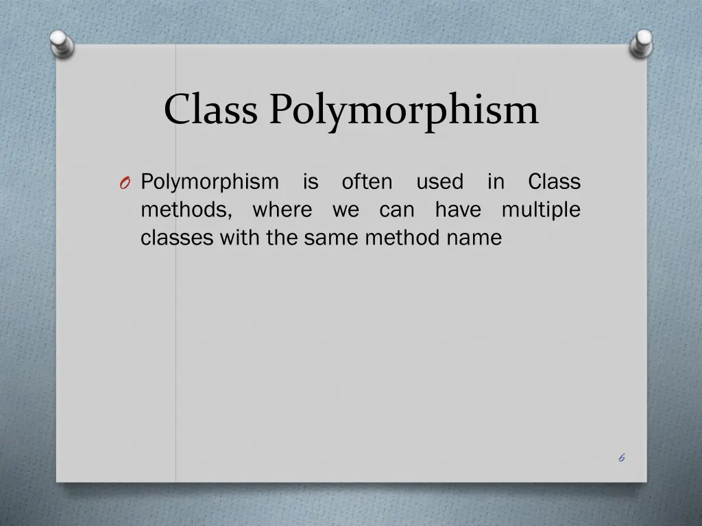 class polymorphism