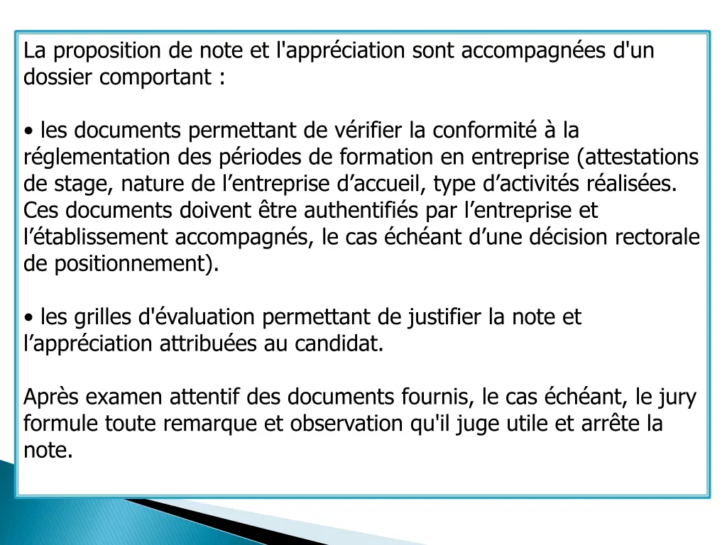 la proposition de note et l appr ciation sont