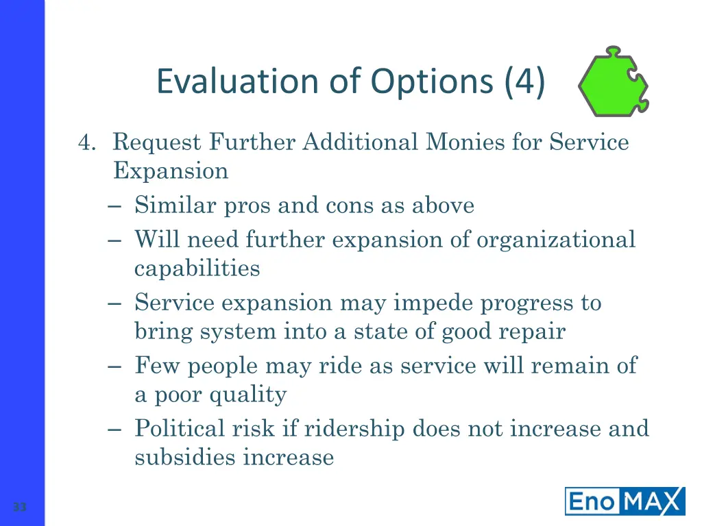 evaluation of options 4