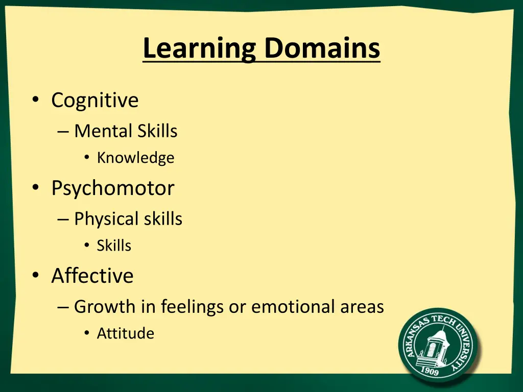 learning domains
