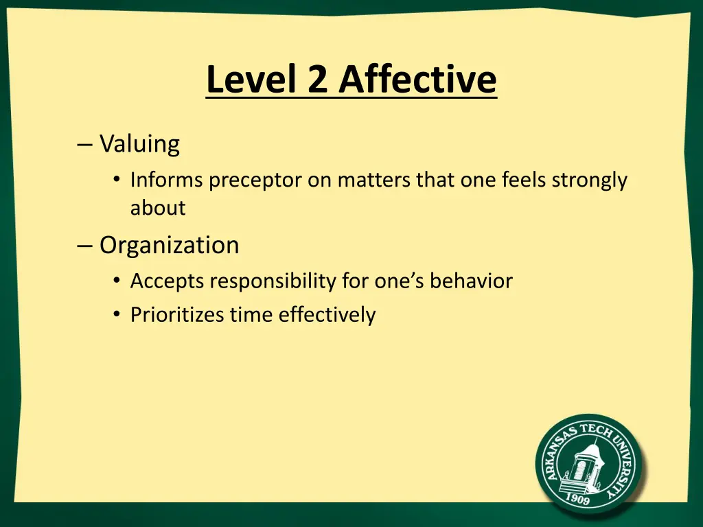 level 2 affective