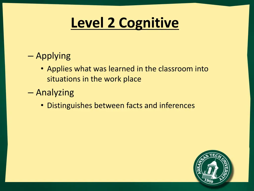 level 2 cognitive