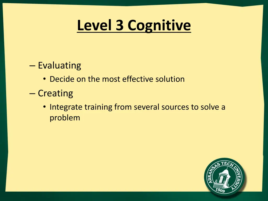 level 3 cognitive