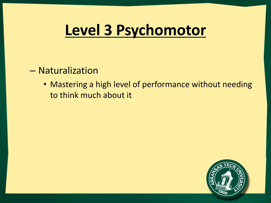 level 3 psychomotor