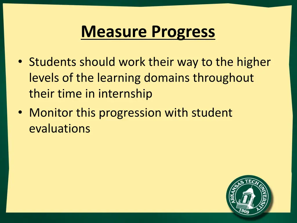 measure progress