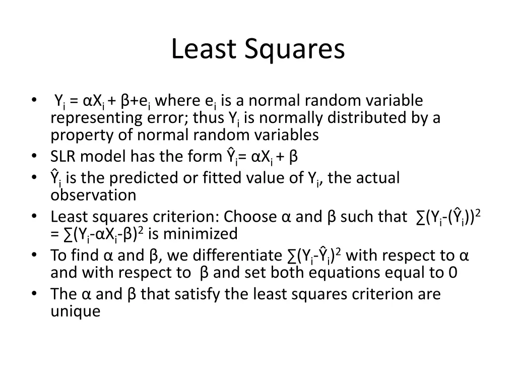 least squares