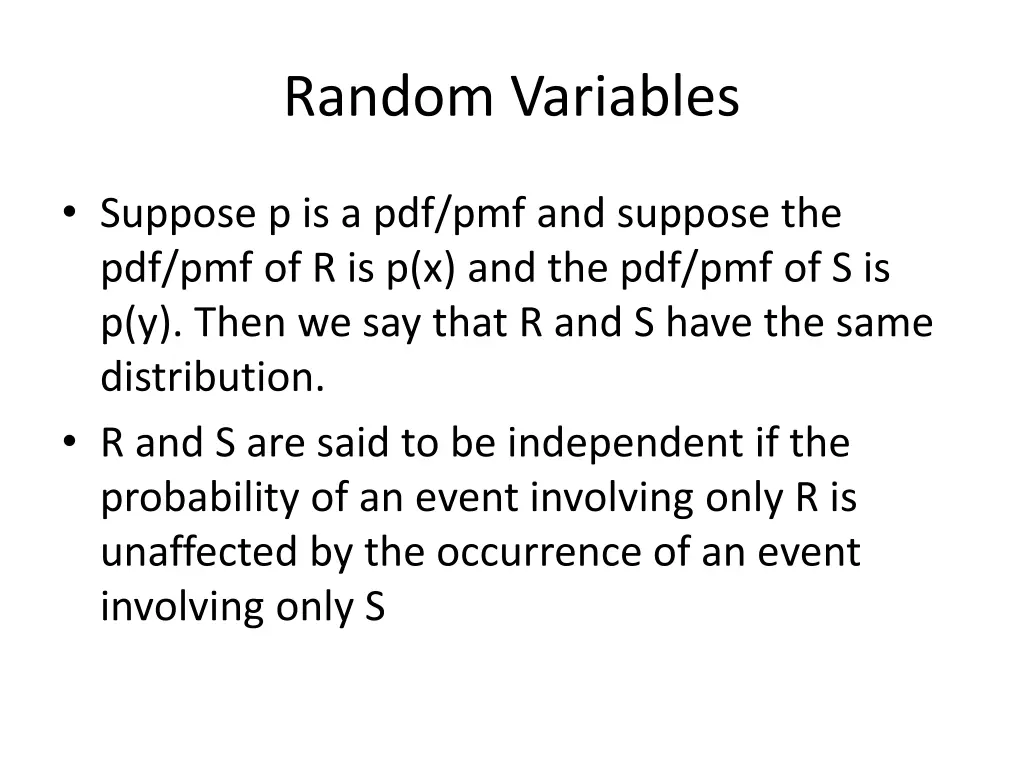 random variables 1