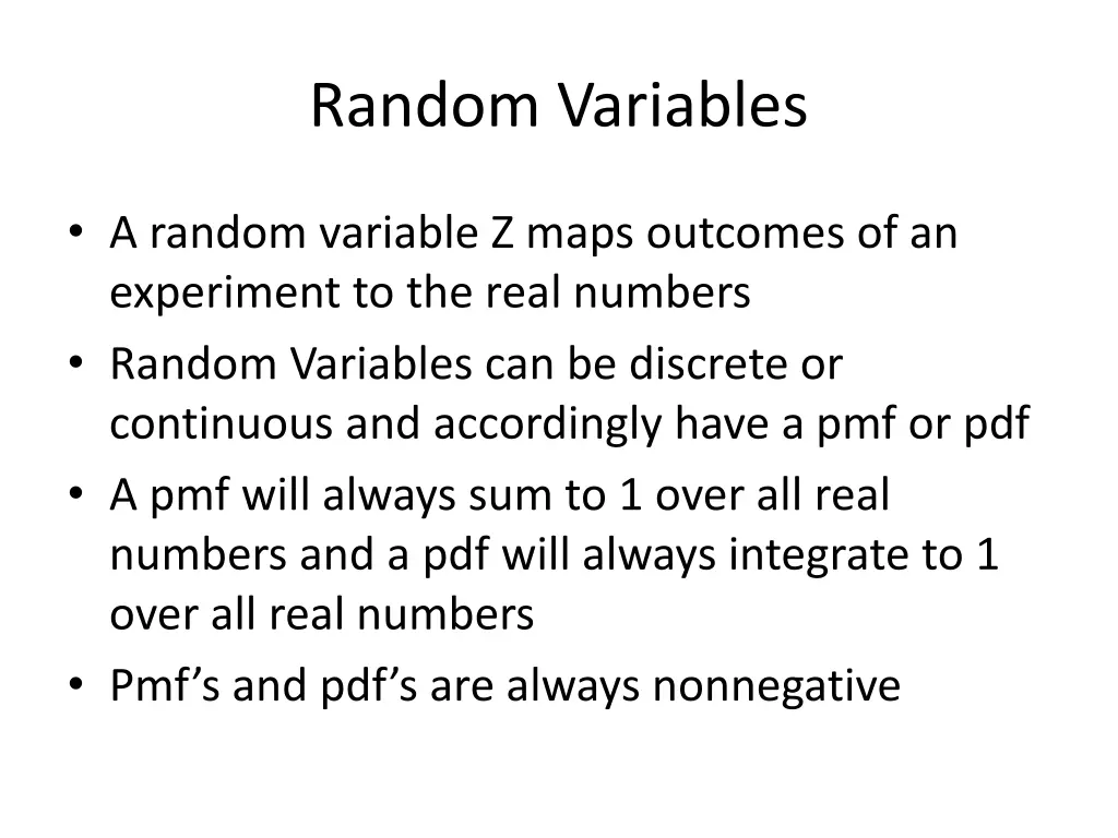 random variables