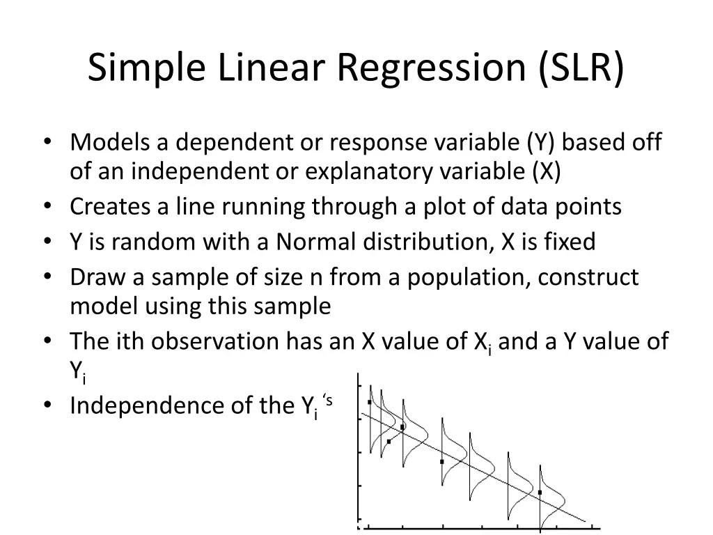simple linear regression slr