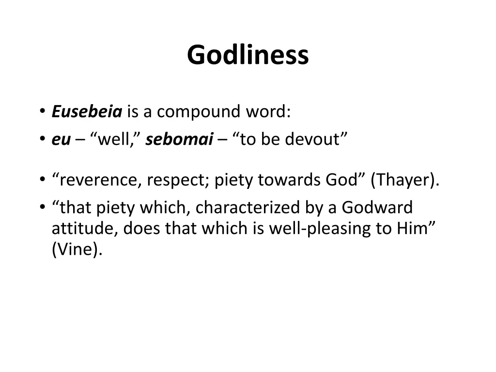 godliness
