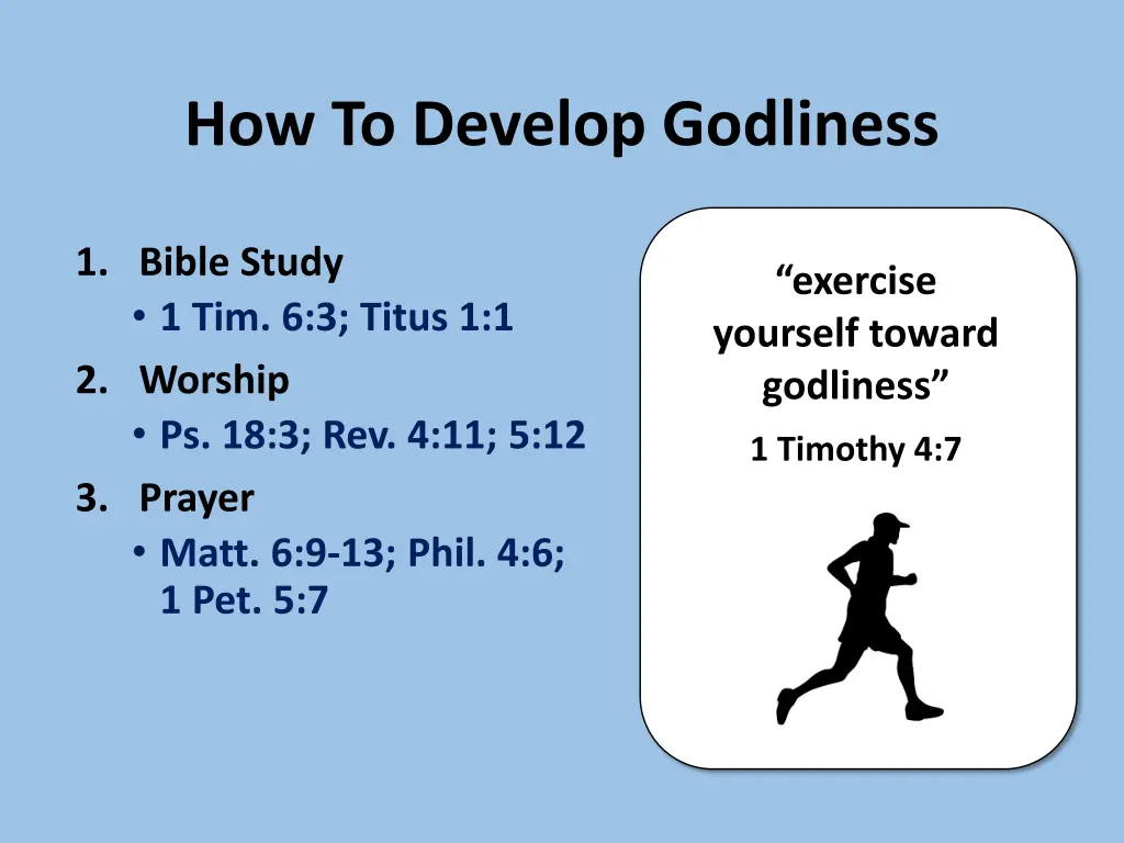 how to develop godliness