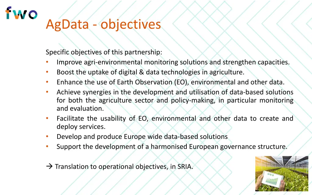 agdata objectives