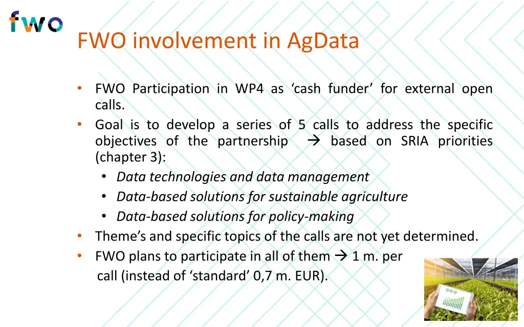 fwo involvement in agdata