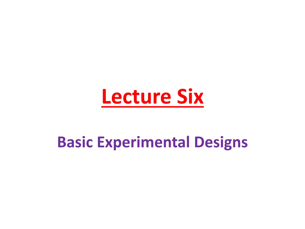 lecture six