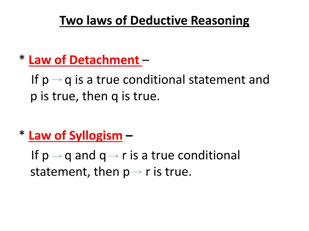 two laws of deductive reasoning