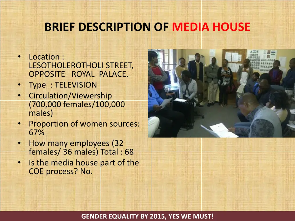 brief description of media house