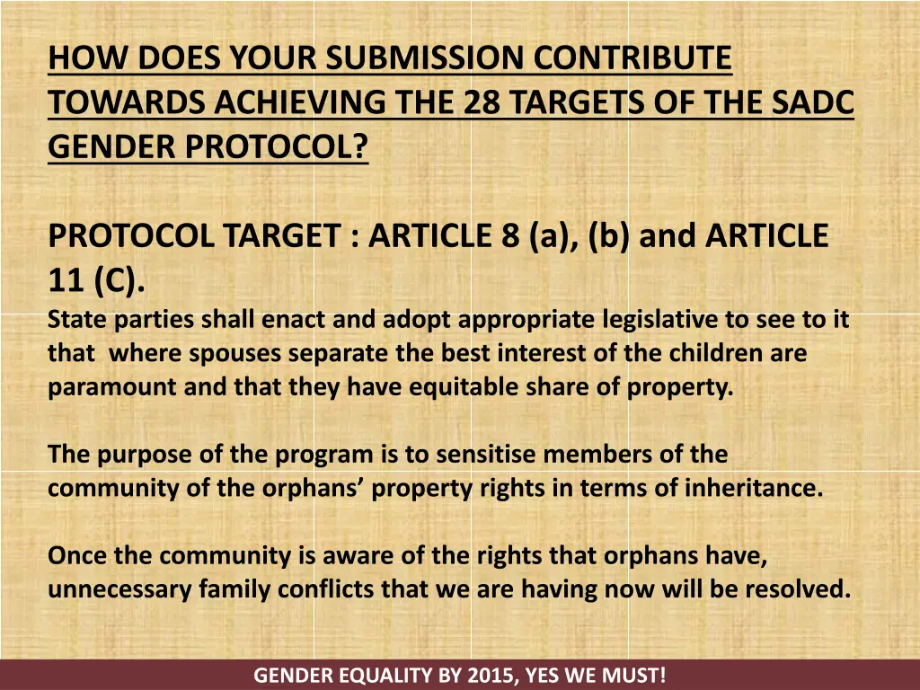 how does your submission contribute towards