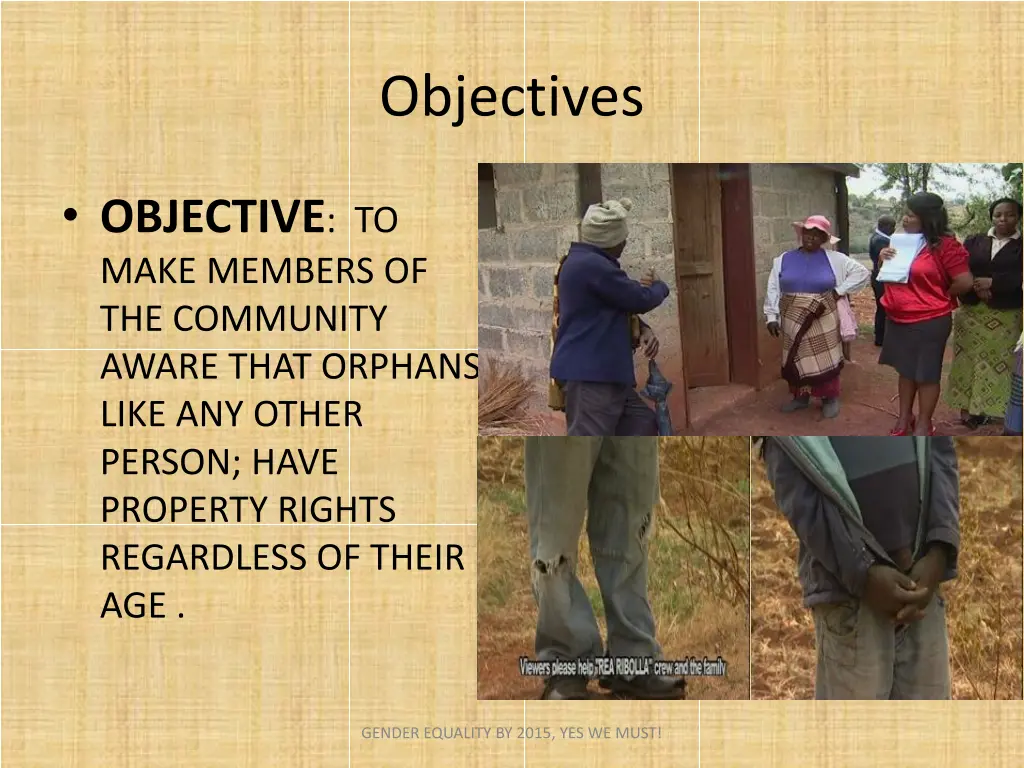 objectives
