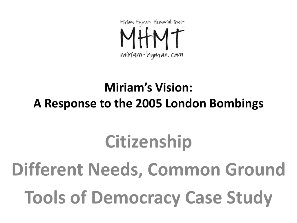 miriam s vision