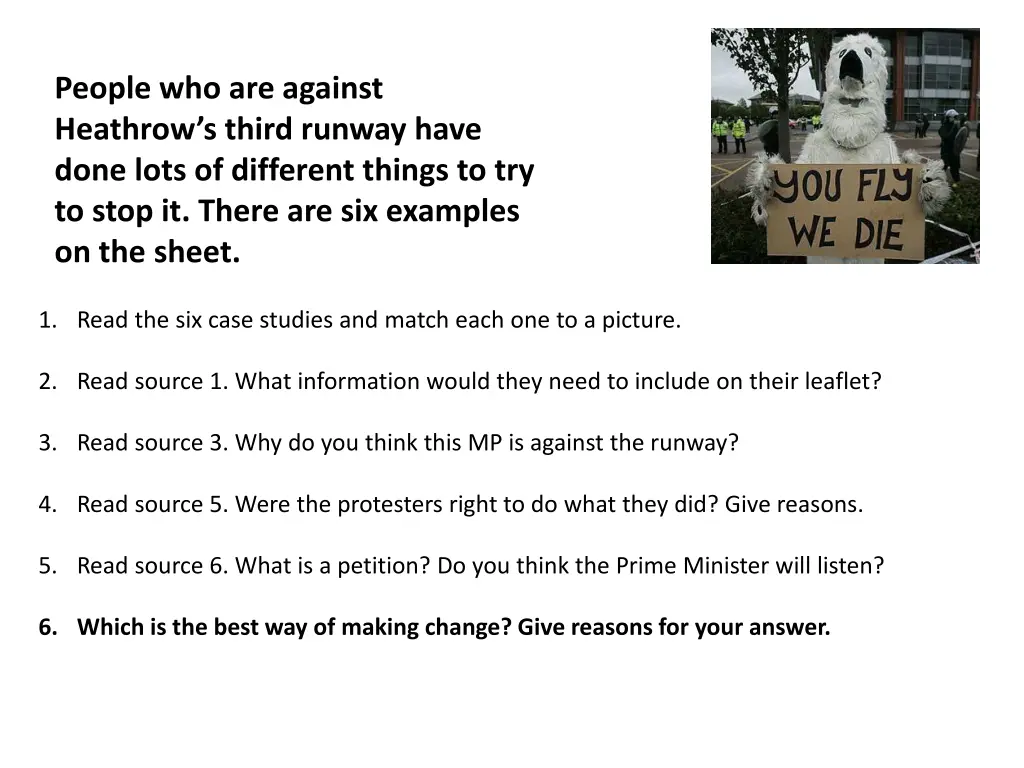 people who are against heathrow s third runway