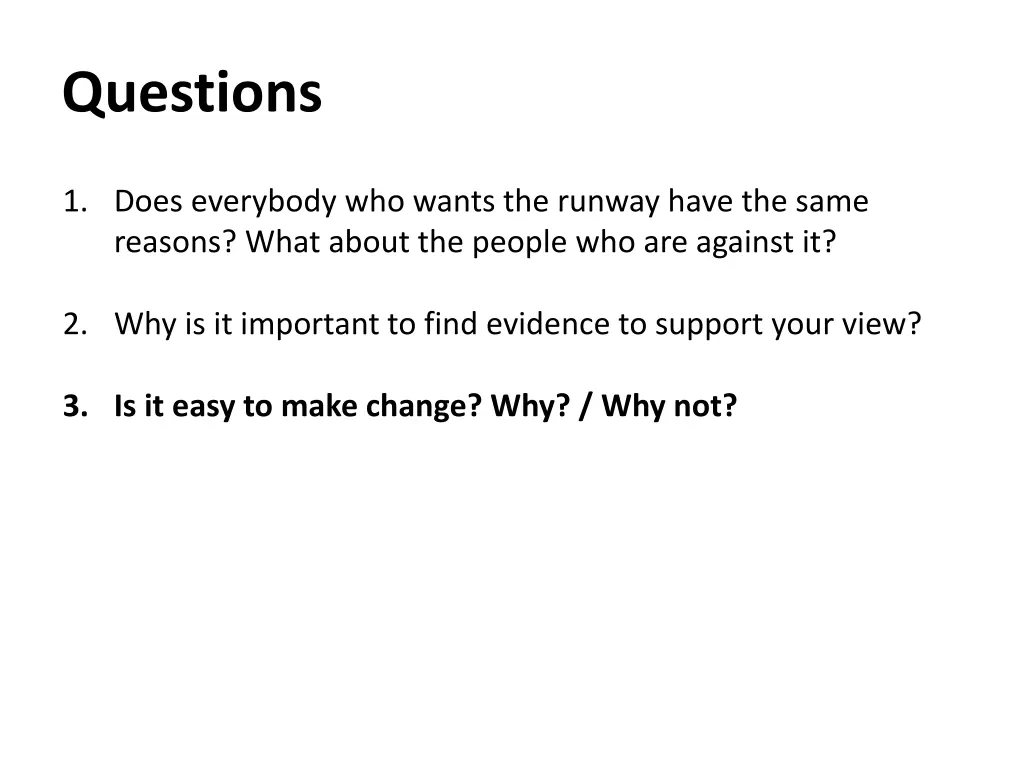 questions
