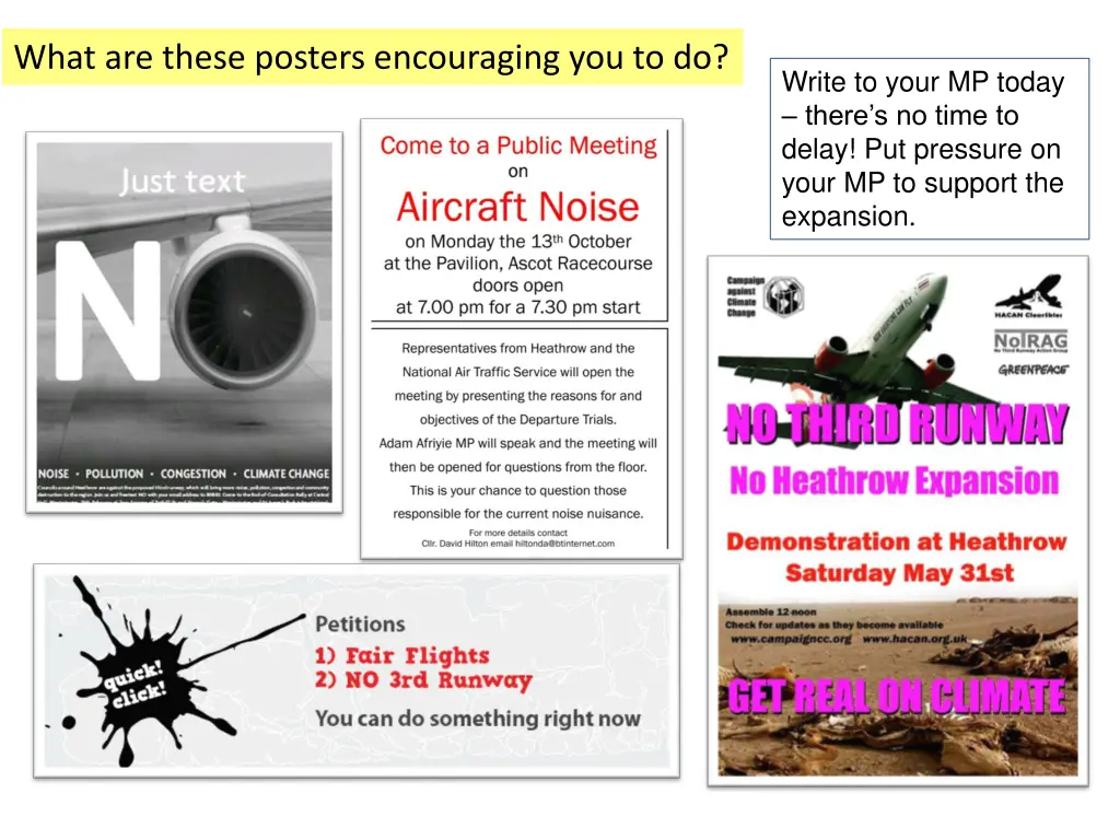 what are these posters encouraging you to do